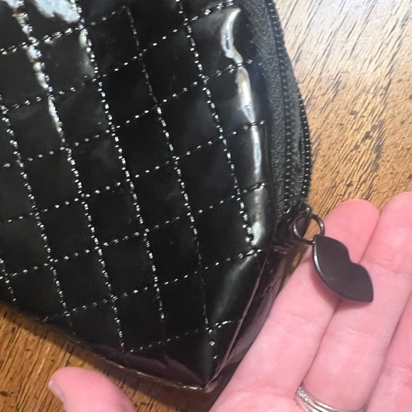 Quilted Black Cosmetic Bag - Picture 5 of 11